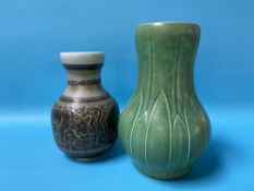 A Pilkington Royal Lancastrian vase, with impressed marks, JR Richard Joyce, and one other