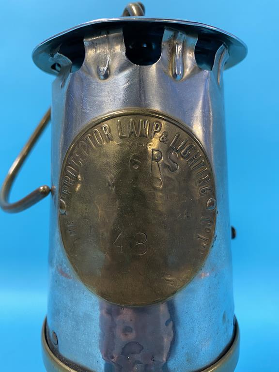 A miners lamp, stamped 'Epp Col' - Image 2 of 2