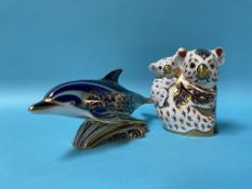 Two Royal Crown Derby paperweights