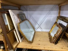 Various mirrors and prints