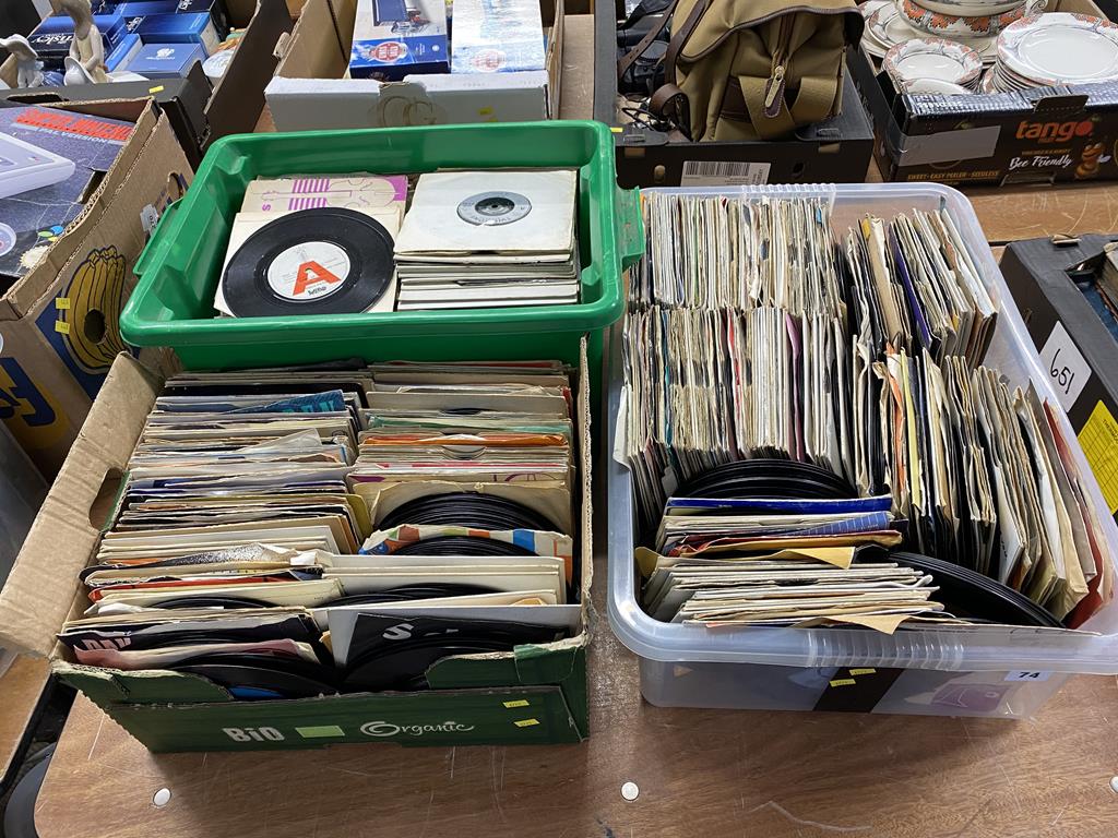 A quantity of 45 rpm singles