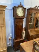 A 19th century mahogany long case clock by Grays of Belfast, with circular painted dial, eight day