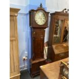 A 19th century mahogany long case clock by Grays of Belfast, with circular painted dial, eight day