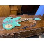 An electric Italia Apple guitar, serial number 090449, designed by Trew Wilkinson