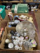 Three boxes of assorted, to include Royal Albert china, Masons etc.