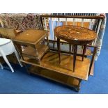 A mirror, coffee table and musical sewing table etc.