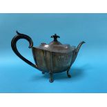 A silver tea pot, 16 oz