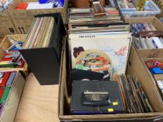 A quantity of LPs and 45s, to include Dire Straits and Roxy Music etc.