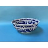 A large Chinese blue and white bowl, 41cm diameter