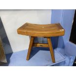 An Aqua teak stool