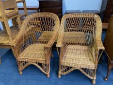 Two basket weave chairs