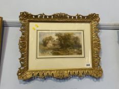 Sophy S. Warren, (exb. 1856 - 1875), watercolour, signed, 'Water Mill Sussex', bears label to verso,