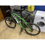 A green mountain bike