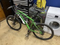 A green mountain bike