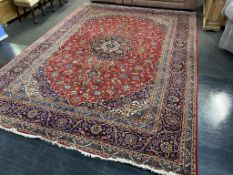 A large Persian design carpet square, 403 x 302cm