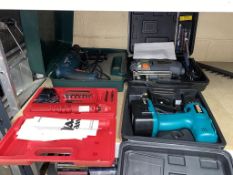 Various tools, to include two drills etc.
