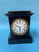 A Victorian slate mantel clock