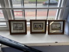 Edward Jackson, set of three, watercolours, signed, 'Souter Lighthouse', 'Marsden Rock', and 'Old