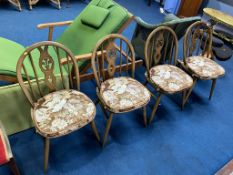 Four Ercol Windsor chairs