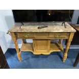 A marble top washstand