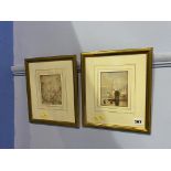 Pair, in the manner of James Duffield Harding, unsigned, 'Andernach' and 'Calais', 12 x 9cm
