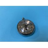 A silver pocket watch, the interior engraved 'Joseph Cook Spennymoor'