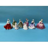 Eight Royal Doulton figures, various