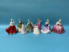Eight Royal Doulton figures, various