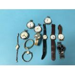 Collection of pocket and wrist watches including Seiko, Smiths etc.