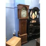 An oak cased long case Clock, by J. Reed of Brampton, painted dial, eight day movement and two