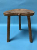 A Robert 'Mouseman' Thompson adzed oak stool