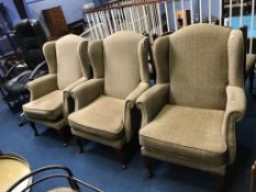 Three easy armchairs