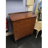 A teak chest of drawers, 79cm wide
