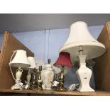 Quantity of table lamps