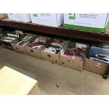 Six boxes of books