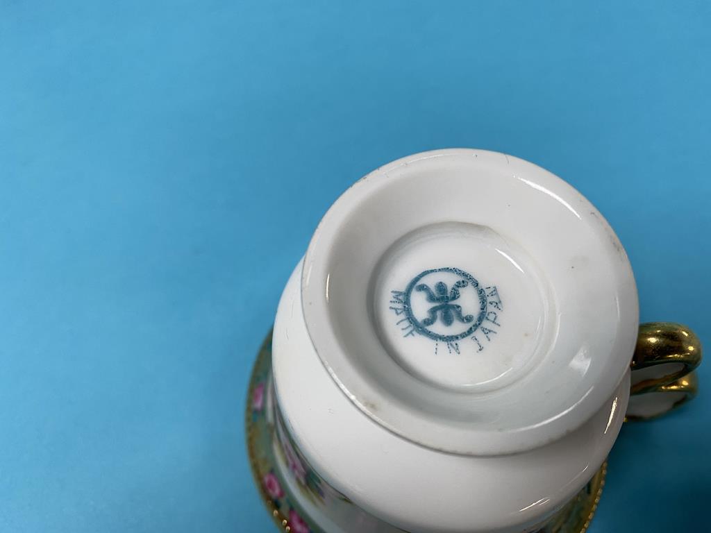 A Noritake tea service, decorated with roses, a small Wedgwood lustreware circular bowl, pattern - Image 5 of 5