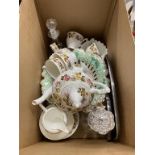 Box of assorted including Decanters etc.