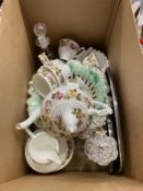 Box of assorted including Decanters etc.