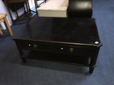 An oak two drawer coffee table, 100cm wide