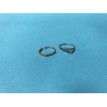 Two 18ct gold rings, 3.3 grams