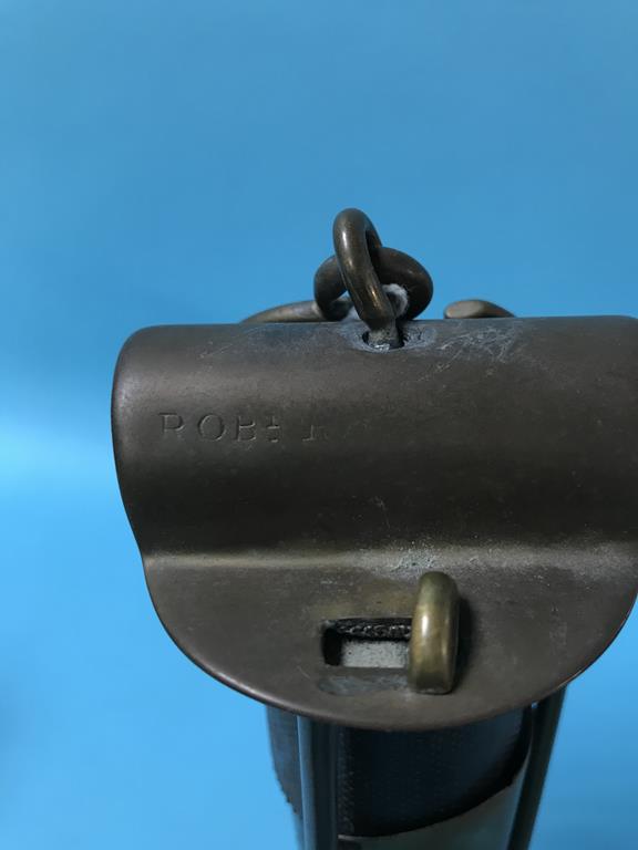 An early brass Davy type Lamp, stamped Robert ?? - Image 3 of 5