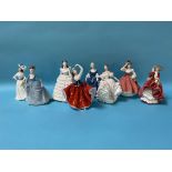 Eight various Royal Doulton figures