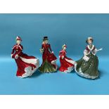 Four Royal Doulton Christmas Ladies