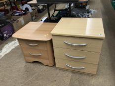 Two bedside drawers
