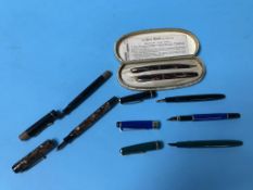 Collection of fountain pens, various, including Conway Stewart etc.
