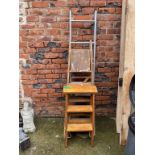 Three sets of step ladders