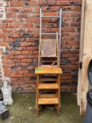 Three sets of step ladders
