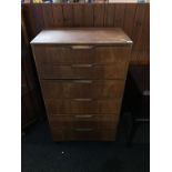 A Teak Austin Suite chest of drawers, 64cm wide