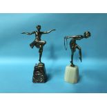 Two Art Deco style figures