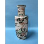 A Chinese famille verte vase, 46cm high